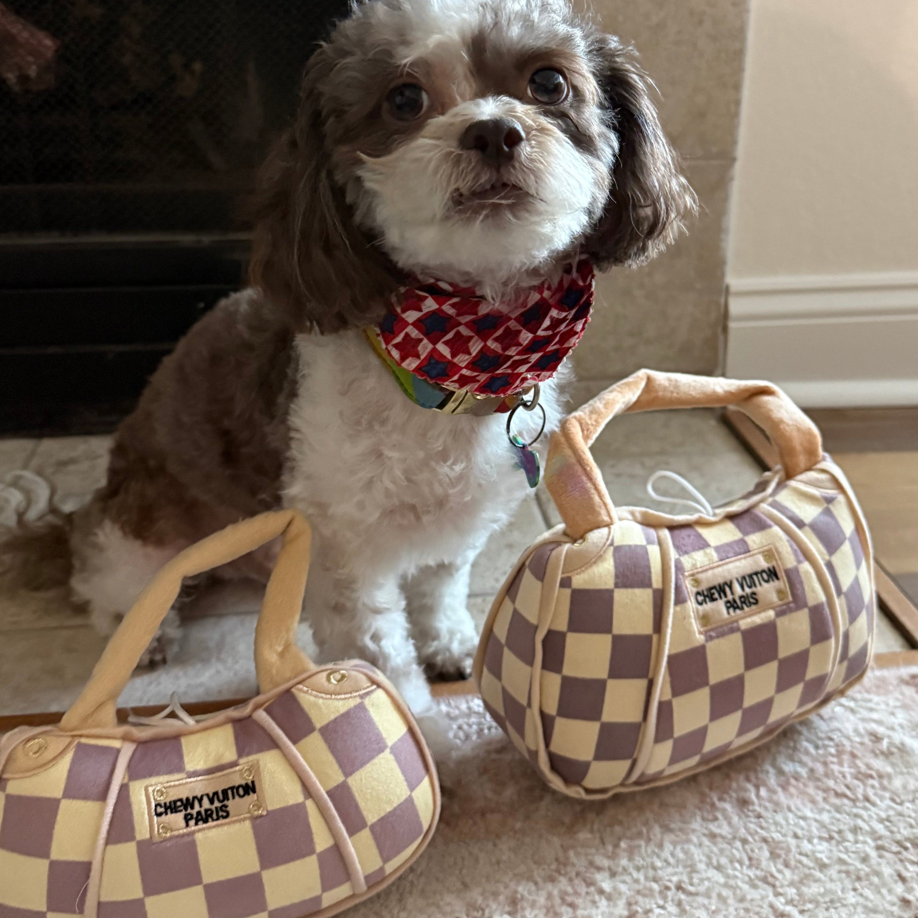 Chewy Vuitton Purse Toy